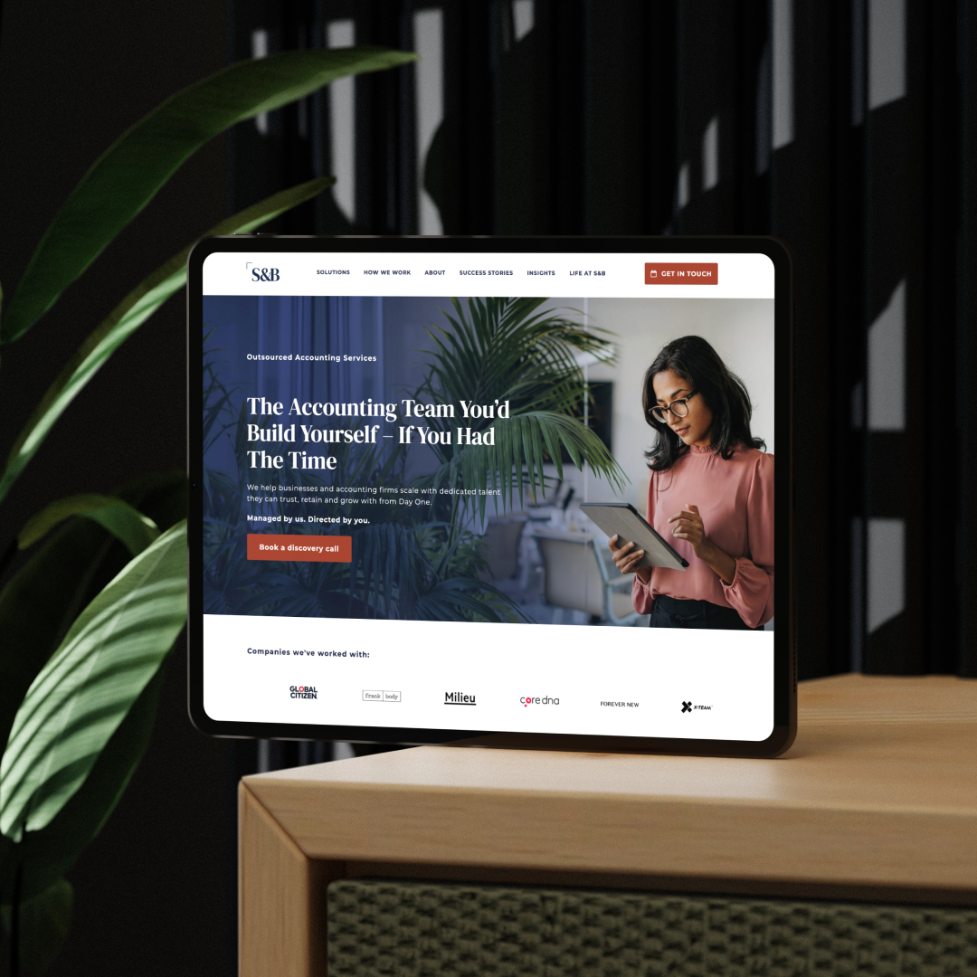 S&B Private Outsourced Accounting – Website Design Case Study