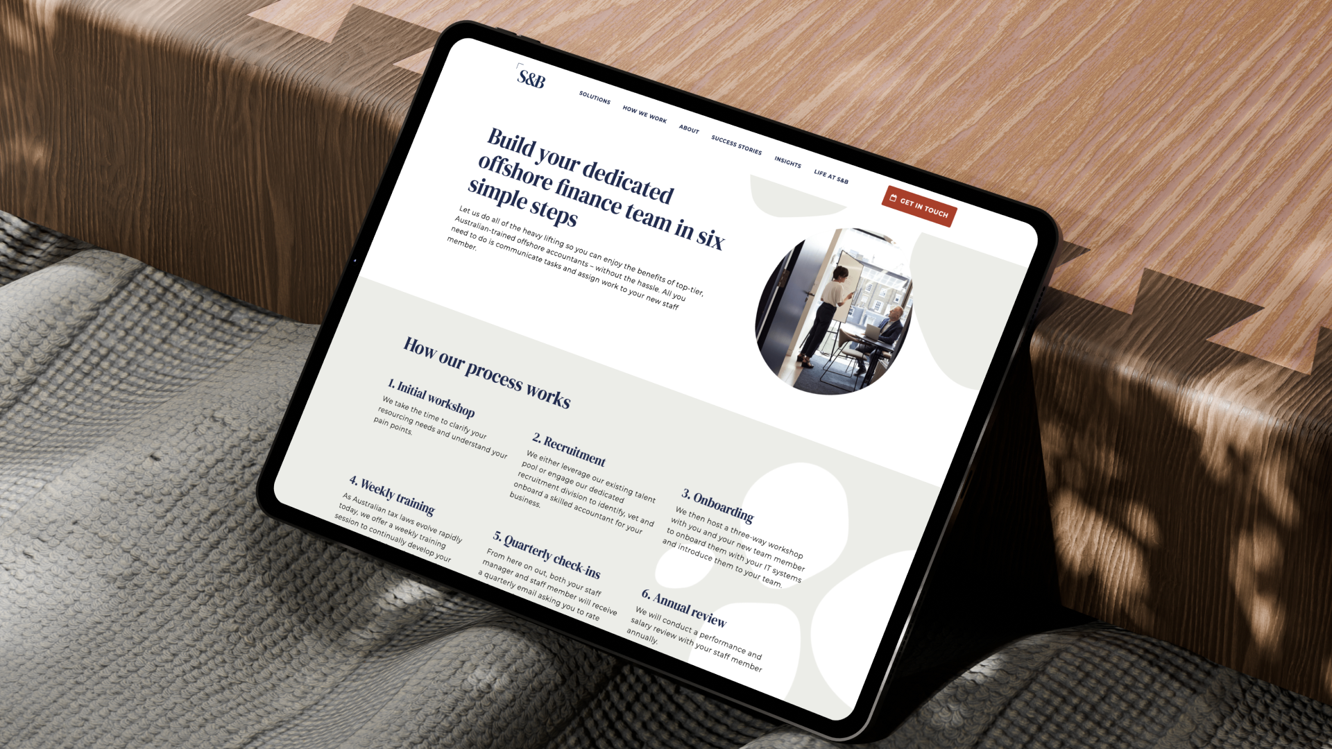 Example of website design for an accounting practice