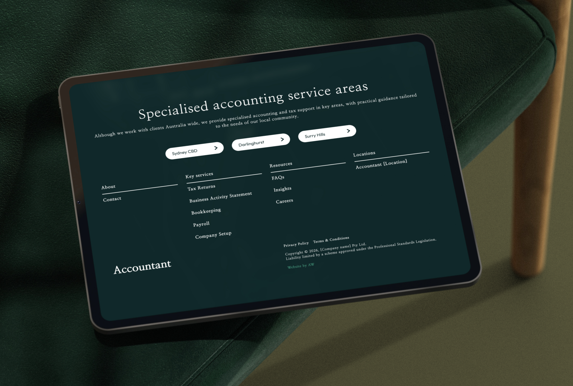 Location pages for specialised accounting service areas improve organic reach and AI citations