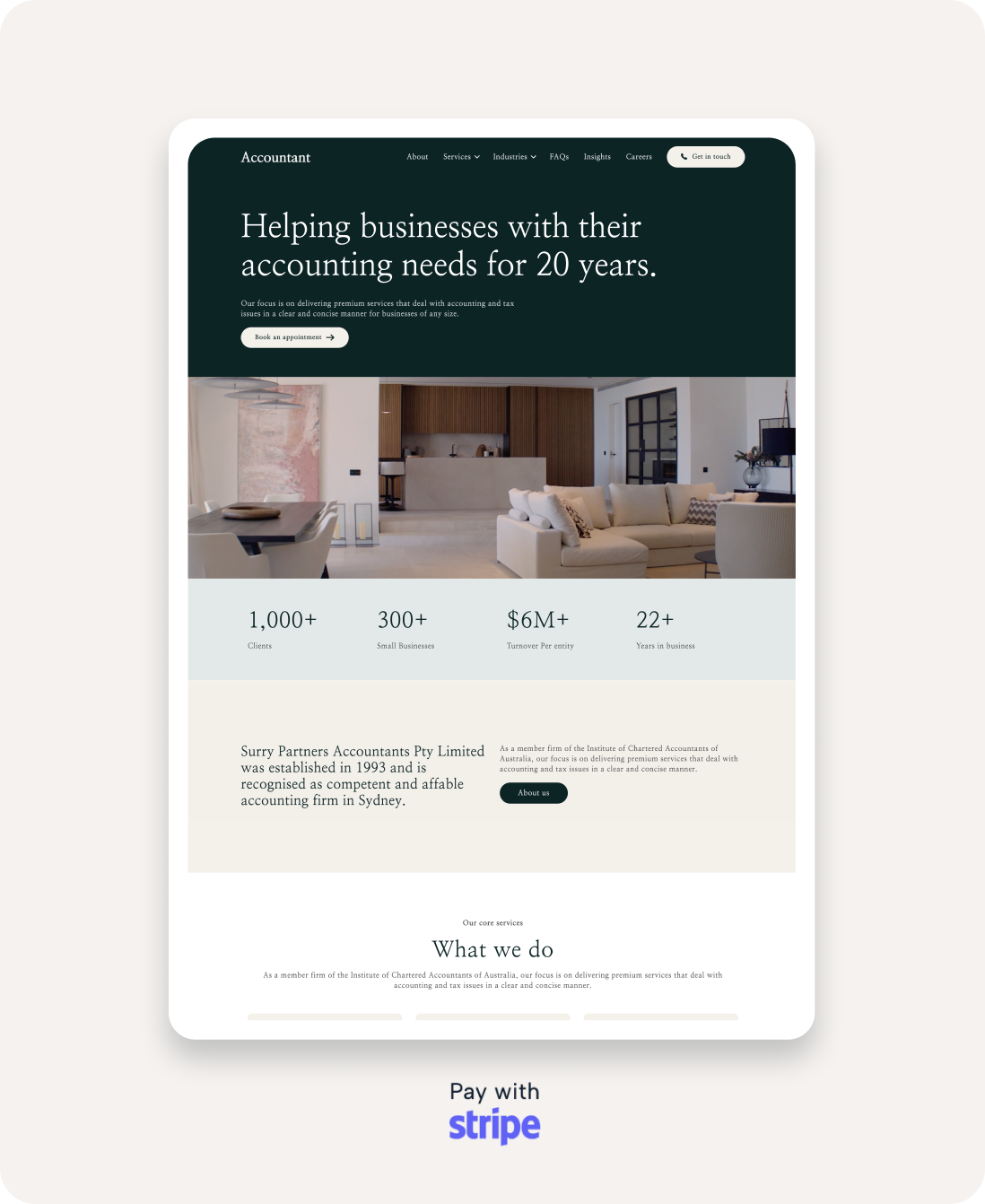 Purchase your website template design from accountant website
