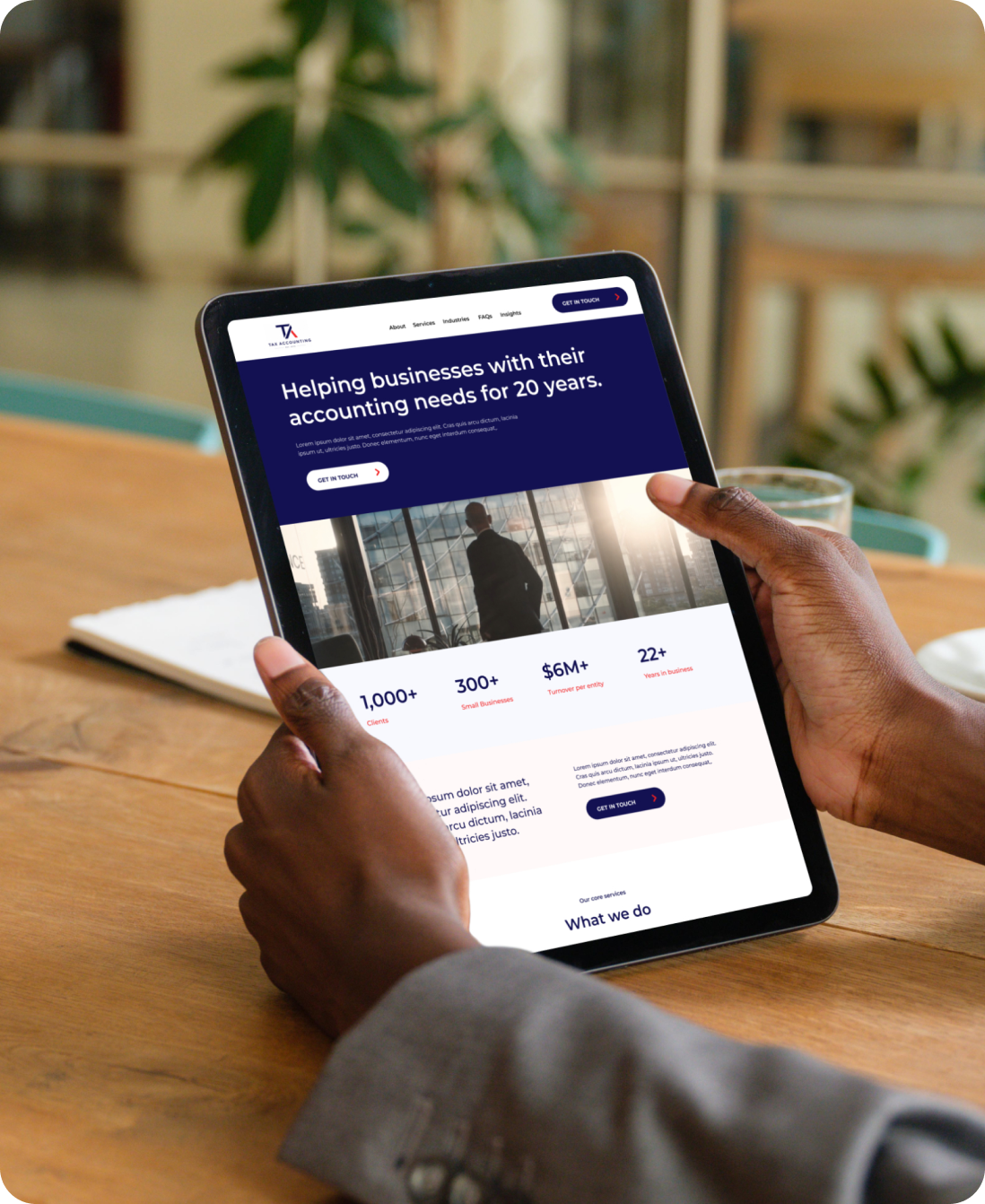 Go live with your accounting website template in days, fully customised to your own brand