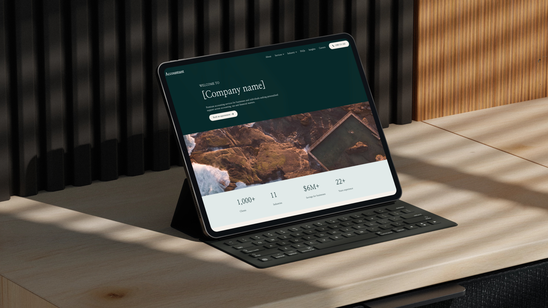 Sample website design of our website template made by Accountant Website