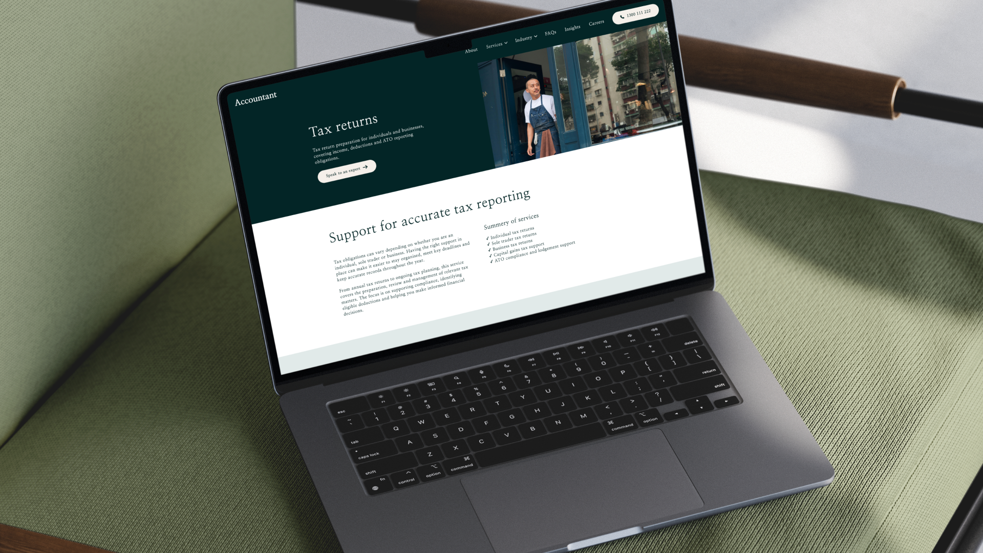 Your accounting website template includes service pages designed to the services accounting firms provide